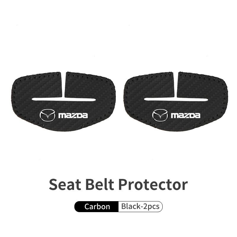 Car Seat Belt Buckle Cover Leather Protector Anti-collision Case For Mazda 3 CX3 CX4 CX5 CX7 CX8 CX9 CX30 RX7 Atenza Axela