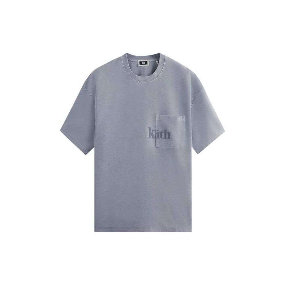 

Kith Men s Light Indigo Quinn Short Sleeve Tee KHM031086-415 XS