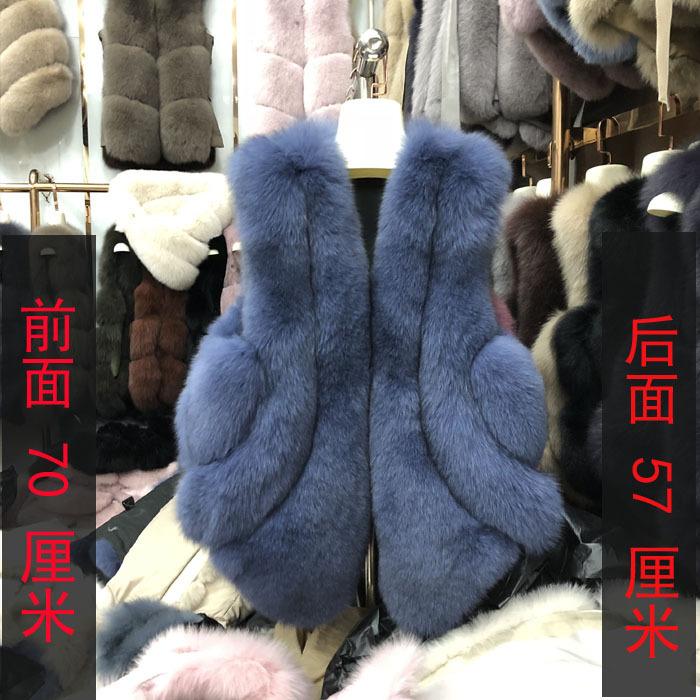 Popular women's clothing imitation fur vest women's medium and long women's fishtail fox fur jacket Mao Mao vest
