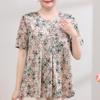 Plus Size Elegant Women's Blouses Summer Oversize Tops Woman Casual Short Sleeve Shirts