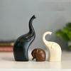 Elephant Family Matte Finish Ceramic Figures | Home Decor Living Room Decorative Items Showpieces House Warming Gifts for New Home |