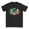 St. Patrick's Day Tasse US-Flagge Saint Pattys Patriotische T-Shirts Unisex Baumwoll-T-Shirt Rundhals-T-Shirts Kurzarm Kleidung Geschenkidee