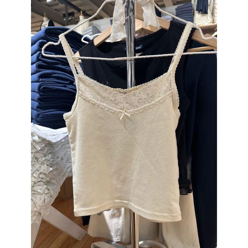 

BM Versatile Slim Looking Hollowed Leisure Elegant Top Lace Beige White All yards