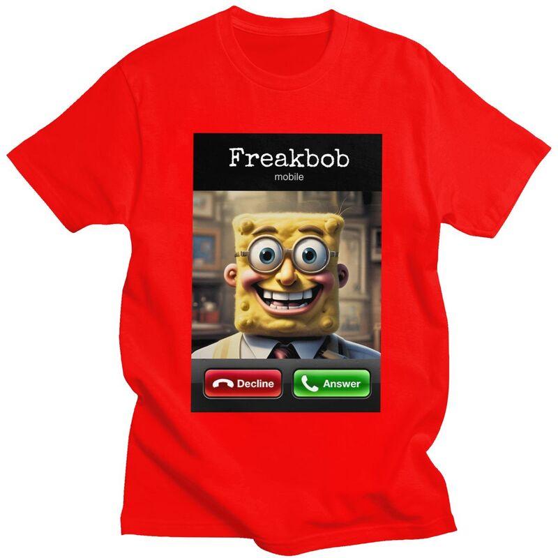 

Freakbob Is Calling Tshirts for Men Short Sleeves Casual T Shirt Fashion Tshirt Slim Fit 100 Cotton Tees Valentines Day Gift S