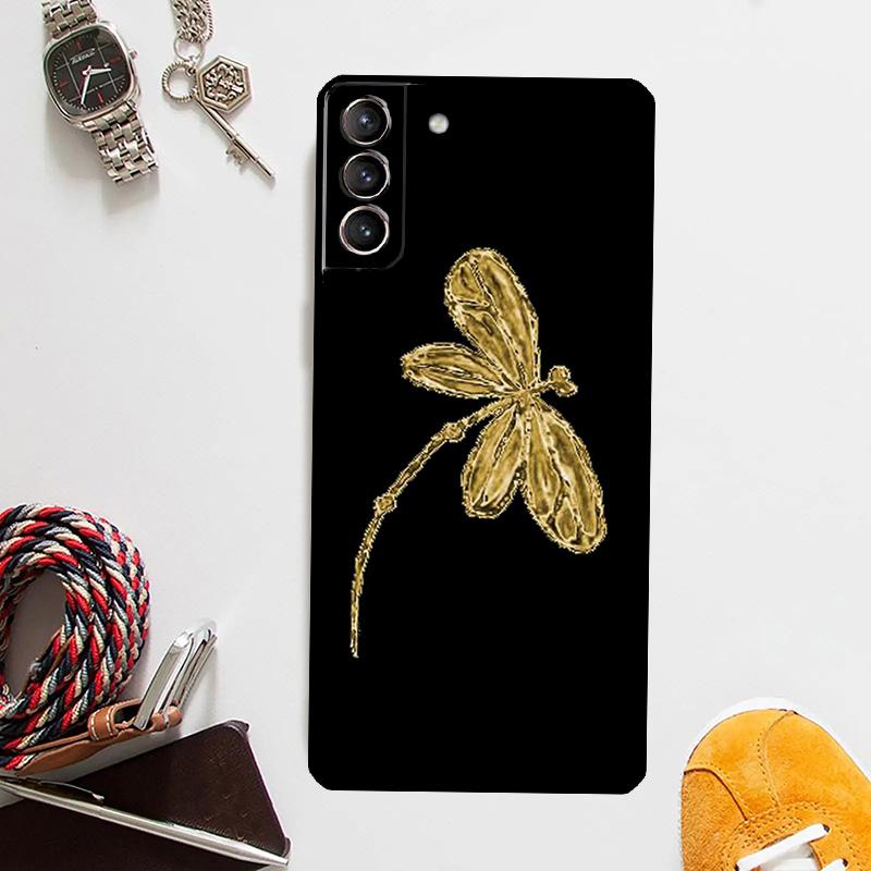 Dragonfly Insect Pattern Case For Samsung Galaxy S25 Ultra S20 S21 S22 S23 Plus S24 Ultra S9 S10 S25 FE Cover Coque