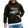 Back To The Future Retro DeLorean Auto Print Hoodie Langarm Oberteile Herren Lässig Streetwear Pullover Frühling Herbst Unisex Kleidung