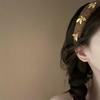 Luxurious Autumn/Winter Pearl Leaf Flocked Fabric Headband