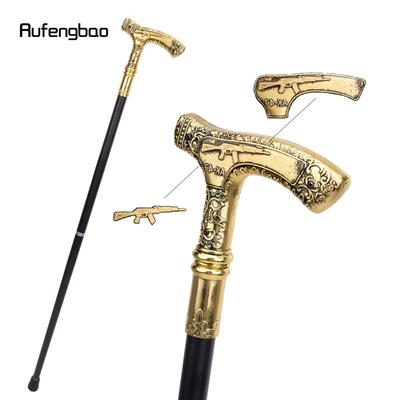 AK 47 Luxury Pattern Walking Stick Party Fashion Elegant Walking Stick Decorative Cospaly Cane Knob Crosier 90cm