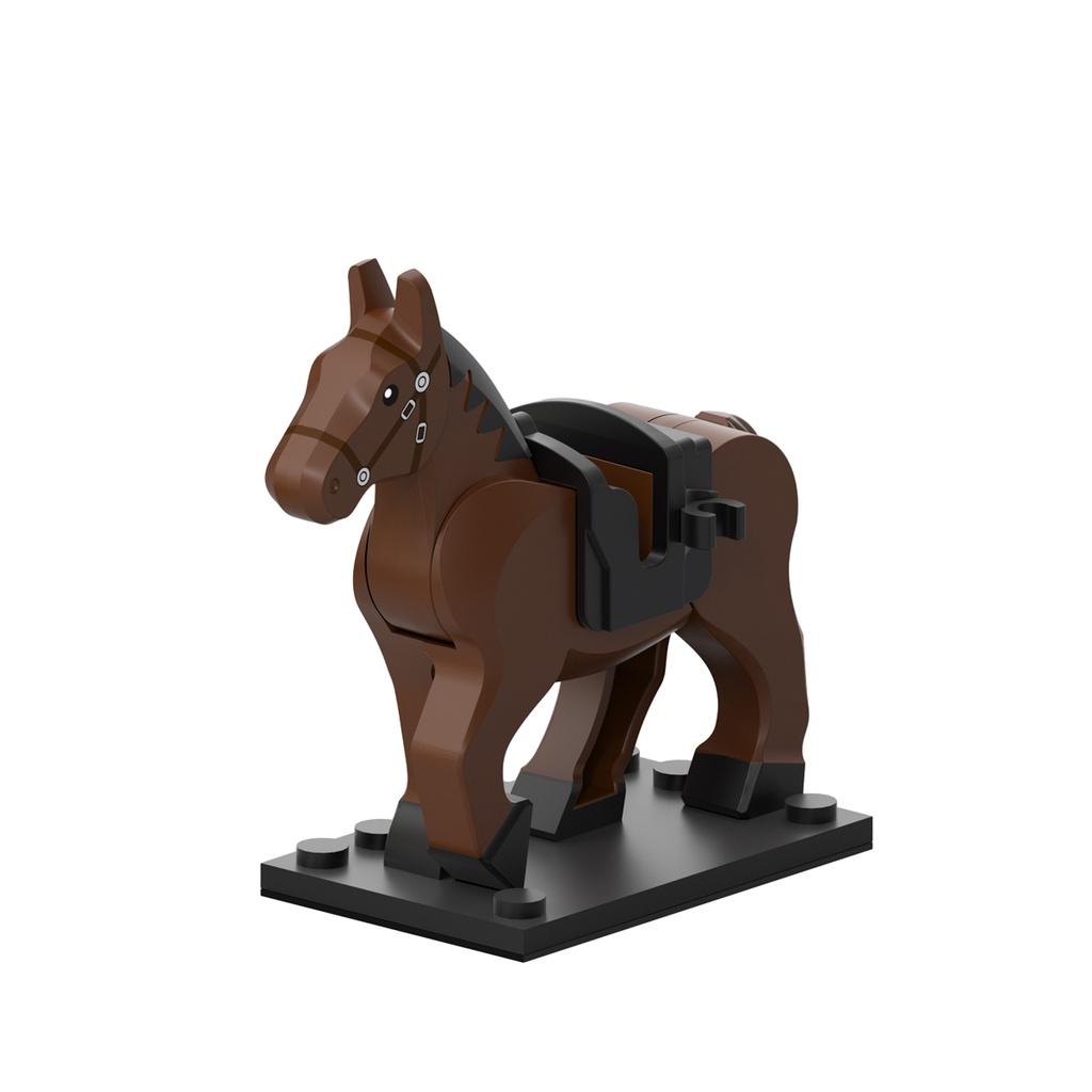 Horse Figure War Minifigures Building Block Model Desktop Decor Children Gift