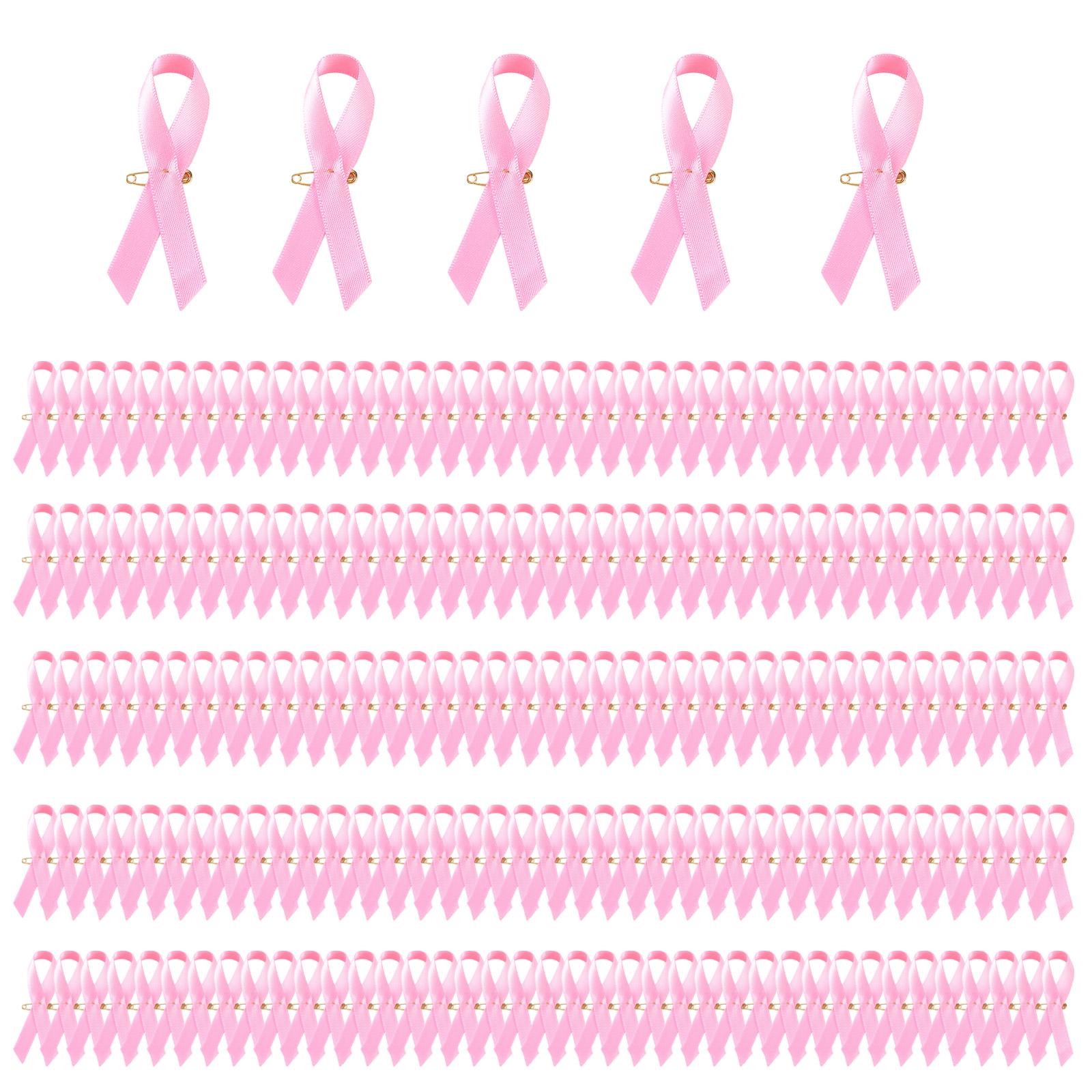 

200PCS Colorful Ribbon Lapel Pins Solidarity Ribbon Pins Ribbon Texture Suitable for Volunteer and Nonprofit Events рожевий