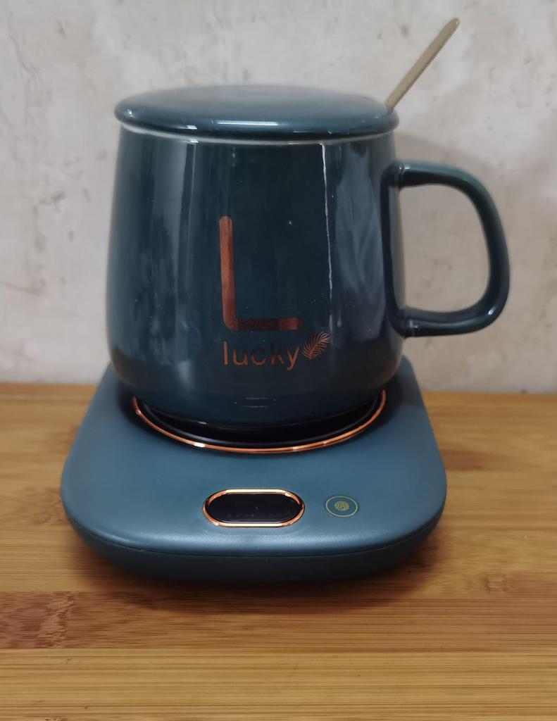 USB Adjustable Temperature Heating Coaster Set - 55°C Warm Cup Insulation Pad Gift