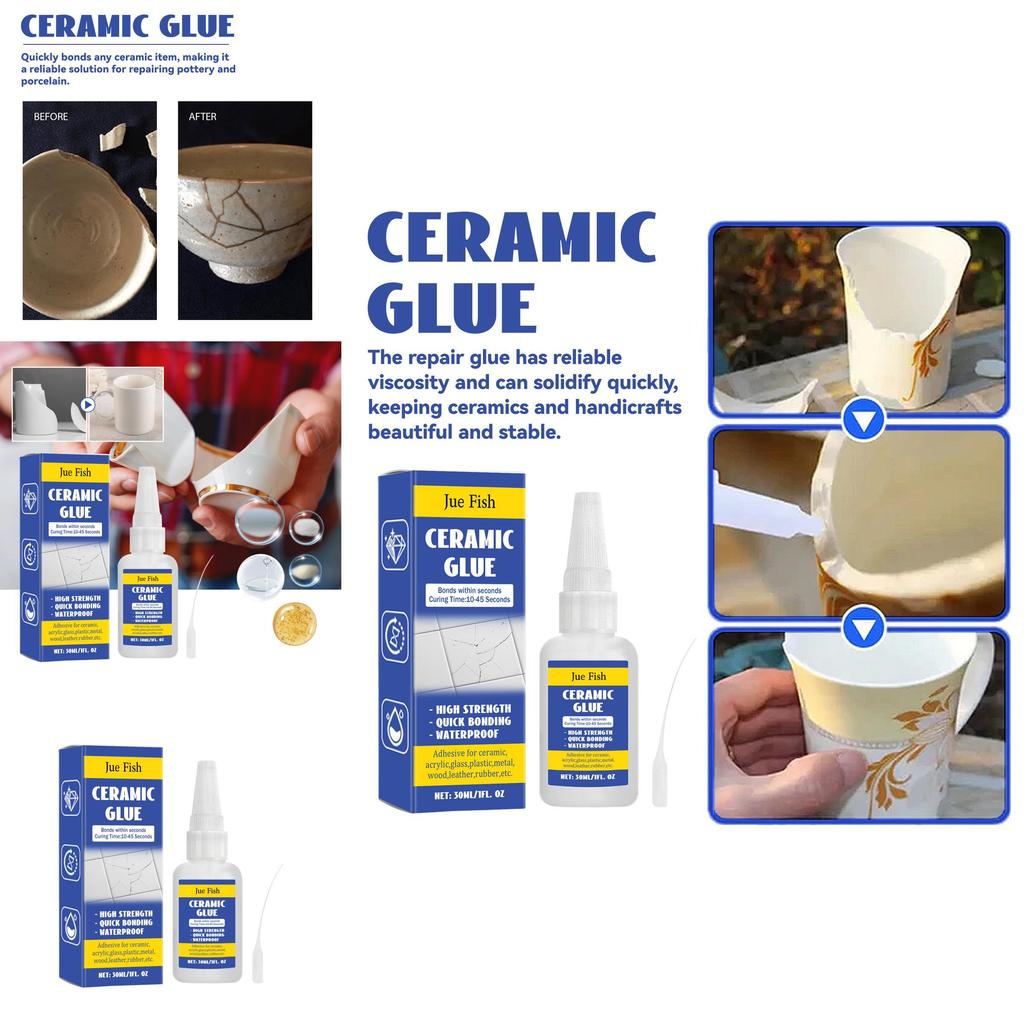 Jue Fish Multifunctionele Keramische Reparatie Lijm Sneldrogend 30ml Voor Thuisgebruik