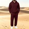 Heren Pullover Hoodie en Sweatshirt 2-delige Atletische Set voor Training en Vrijetijdskleding