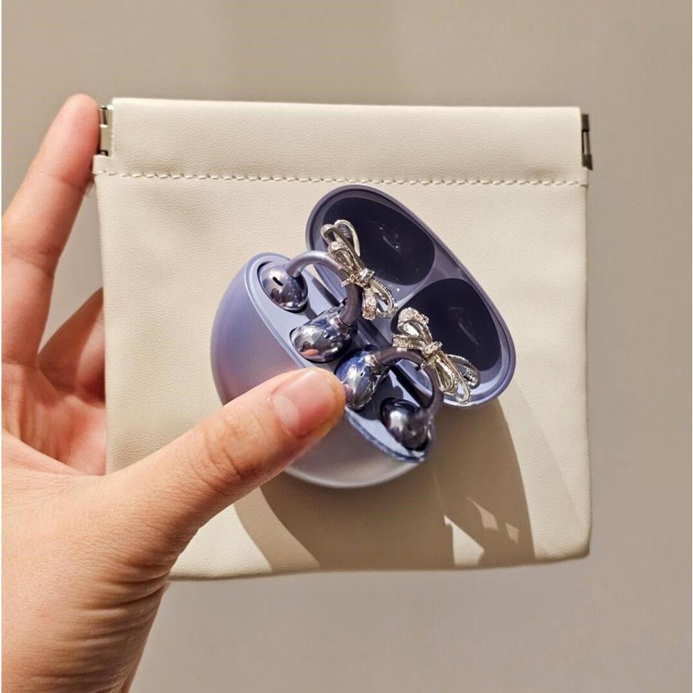 1 Pair Clip On Earbuds Jewelry Clip On Headphone Bow-Shaped Decoration Women Exquisite Open-Ear Earphone Decoration Jewelry Gift
