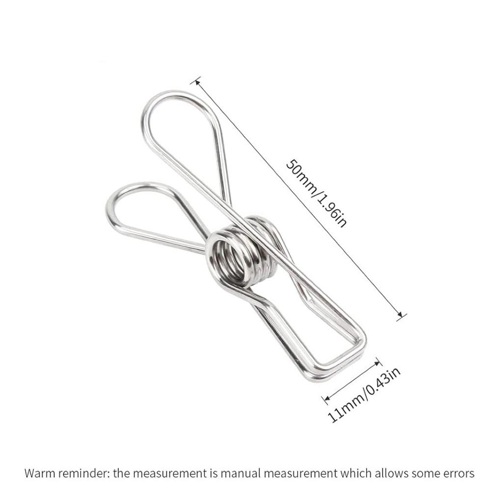 20/40/60/80Pcs Clothespins Stainless Steel 5cm Clips Clothes Pegs Household Washing Hang Laundry Metal Home Storage Tool Clothes