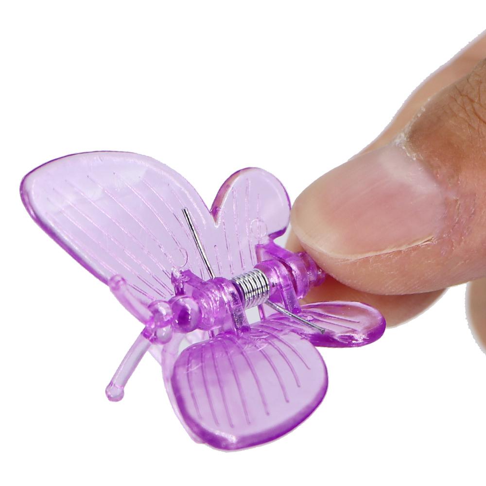 30/50/100pcs New Butterfly Plastic Plant Clips 4-Claw Orchid Flowers Support Clamp Clasp Tied Bundle Branch Climbing Vine Stem