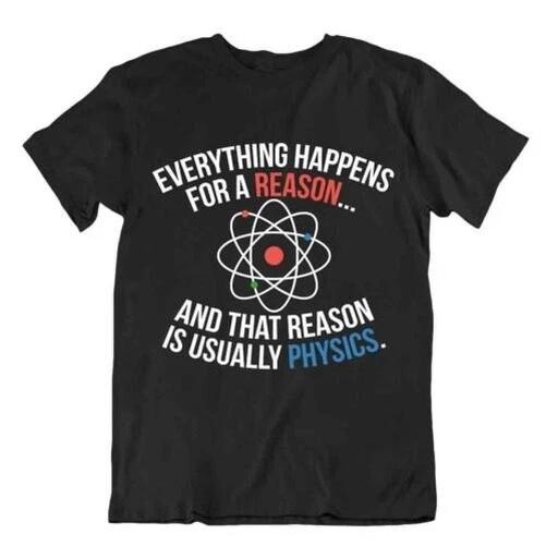 Chemist T-Shirt Everything Happens Because Of Chemistry Tee Joke M