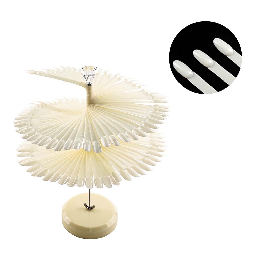 120 Colors Nail Tips Display Stand DIY Nail Art Showing Shelf Gel Nail Polish Color Card Spiral Display Stand Shelf Rotating Tip