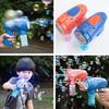 RiZKiZ Electric Bubble Soap Bubble Bazooka with LED Light Equipped with Continuous Spray Bubble Outdoor Educational Recommended for Ages 3 and Up Gun,