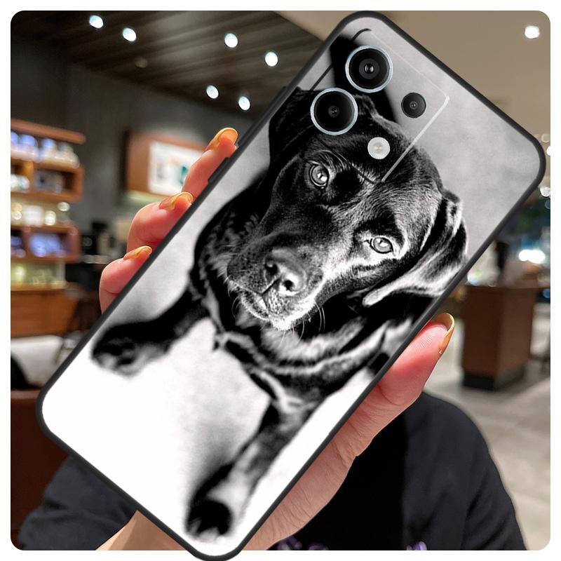 Black Labrador Dog Case For Xiaomi Redmi Note 13 12 9 10 11 14 15 Pro Plus Cover For Redmi 14C 10C 12C 13C 15 C