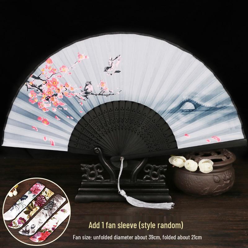Ancient Chinese Hanfu Folding Fan - Classical Dance & Summer Accessory for Women