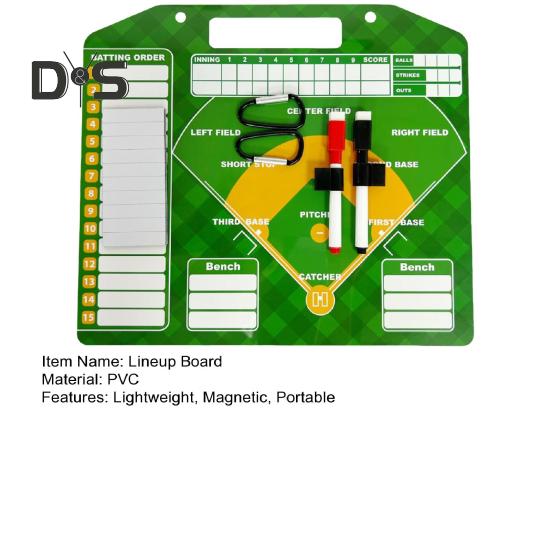 Magnetic Baseball Lineup Board for Dugout Double-Sided Baseball Coaching Broad with 30 Lineup Cards Baseball Tactical Clipboard