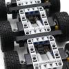 Non-Toxic 6-Wheel Trailer Assembly Mini Three-Axis Chassis Building Blocks 119Pcs Mechanical Unit Model Moc Technical Bricks Assembly