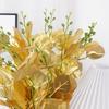 Gold Artificial Eucalyptus Leaves Bouquet Autumn Decoration Fake Plants for Wedding Birthday Party Home Decoration