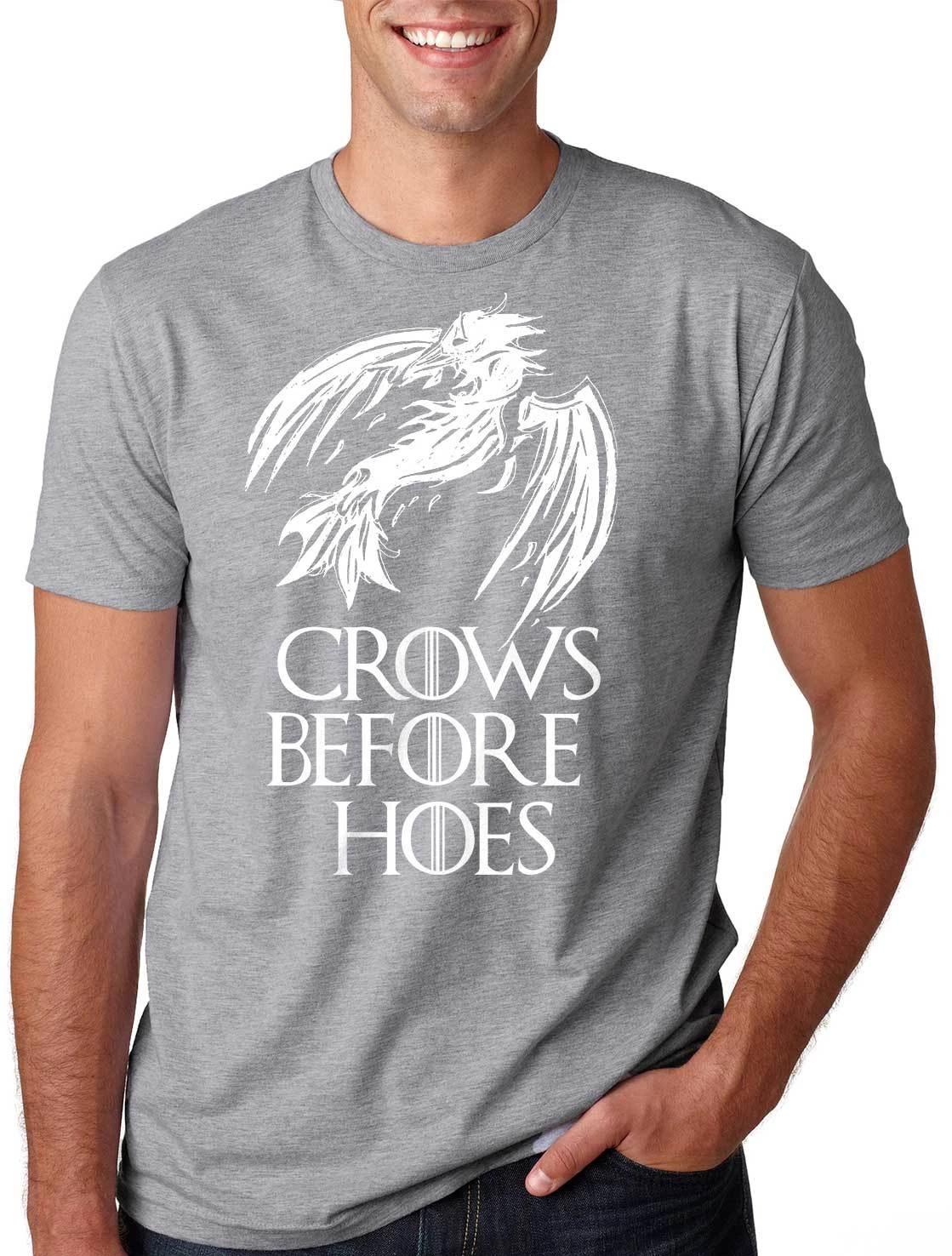 Crows before Hoes Crow tee T-shirt Funny T-T-shirt Crow Tee T-shirt 2XL