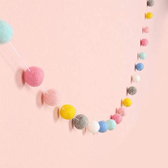 100 Wool Balls Felt Colorful Garland Wool Fiber Diameter 2cm Balls Ultra Lightweight Cute 20 Colors Party Decoration