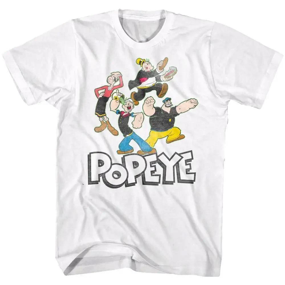 Popeye Sailor Crew Mens T Shirt Fashion Trend Y2K  Men Clothing T Shirts L