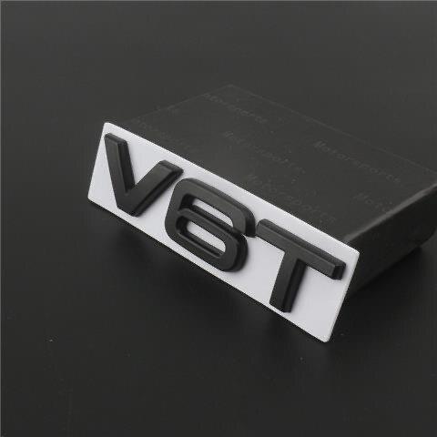 For Audi RS3 3D Metal Car Fender Side Emblem V6T V8T Logo For Audi S4 A4 B7 V6T Sticker A6 Golf 4 C7 SQ7 Q8 R8 S8 RS8 V8T Badge Accessories