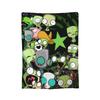 Invaders Zims Kawaii Cartoon Blanket Flannel Vintage Breathable Throw Blankets for Bedspread Summer,