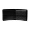 MICHAEL KORS Hudson brand logo bi-fold design leather wallet women's black