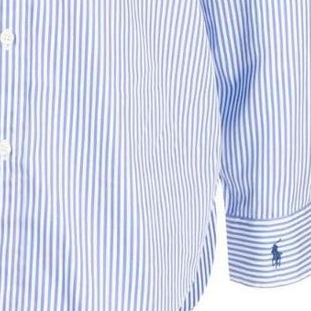Polo Ralph Lauren Solid Striped Single-Breasted Casual Long Sleeve Shirt Men Shirts Blue 710862534001BLUE