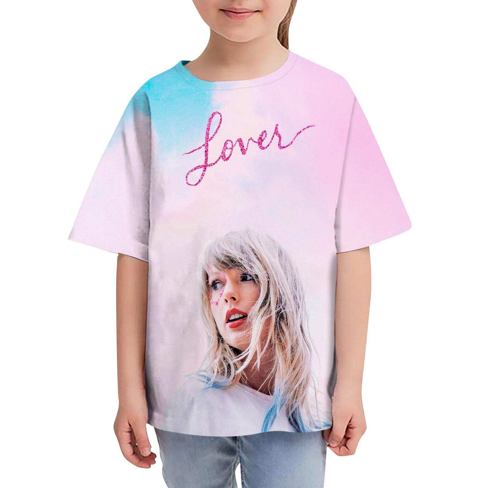Kids Round Neck Printed Short Sleeved T-Shirt Casual And Comfortable Cotton Children s Top