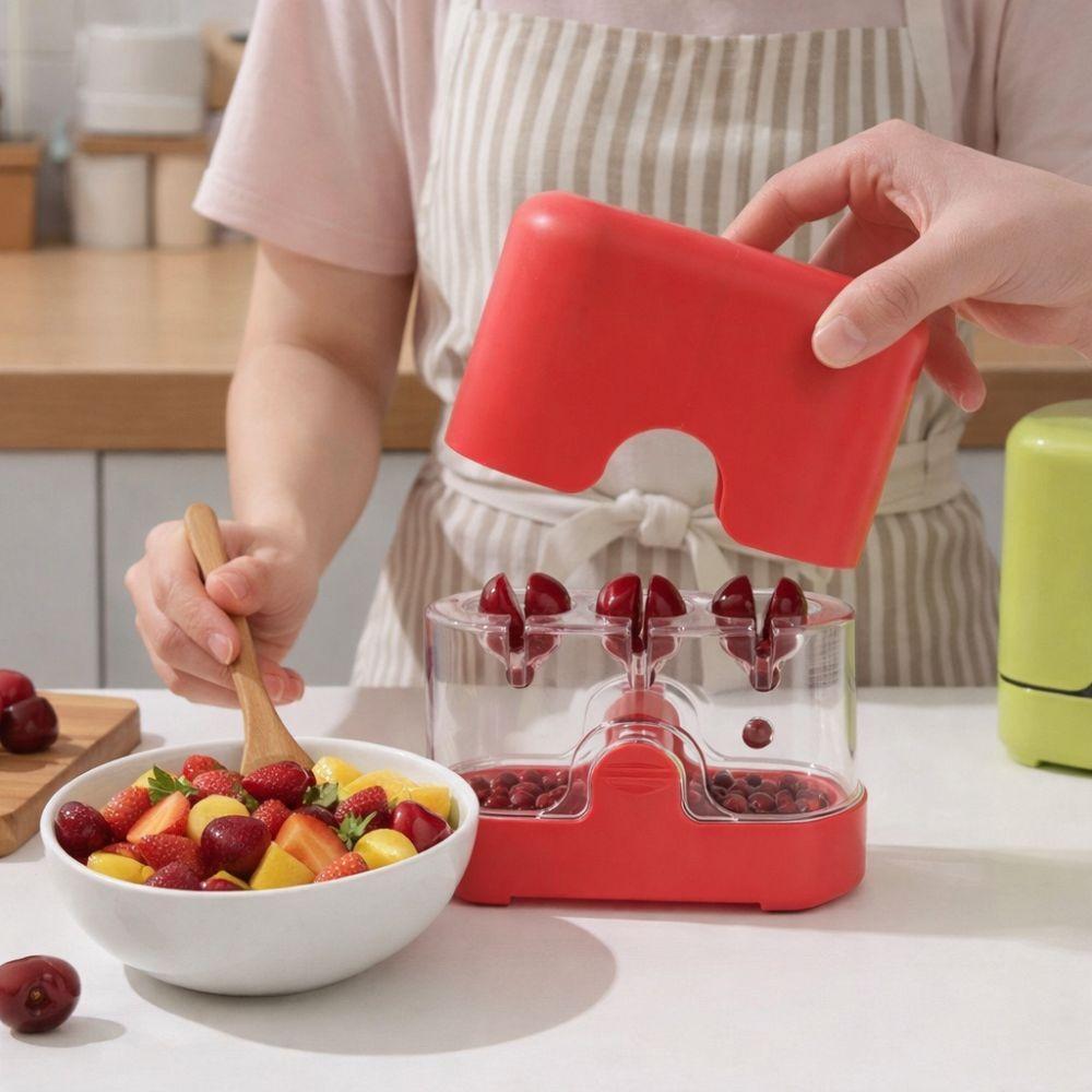 Efficient Fruit Corer Handheld Press Cherry Core Remover Portable Cherry Slicer  Salad Making