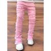 Men's 2025 Retro High Street Loose Straight-Leg Patch Applique Jeans