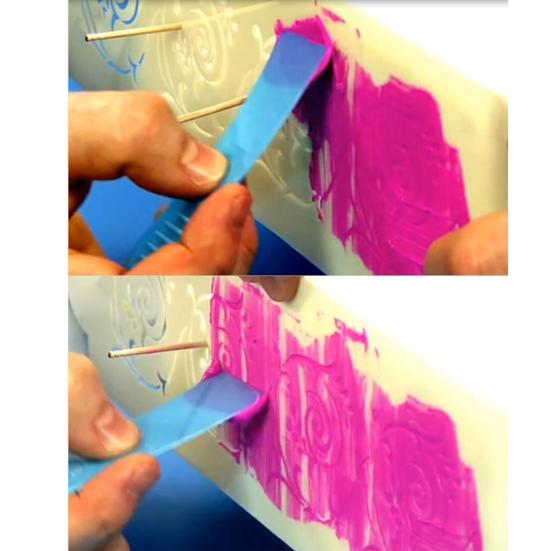 Szablon do tworzenia kartek Wielofunkcyjny plastikowy szablon damasceński do ciasta na wesele