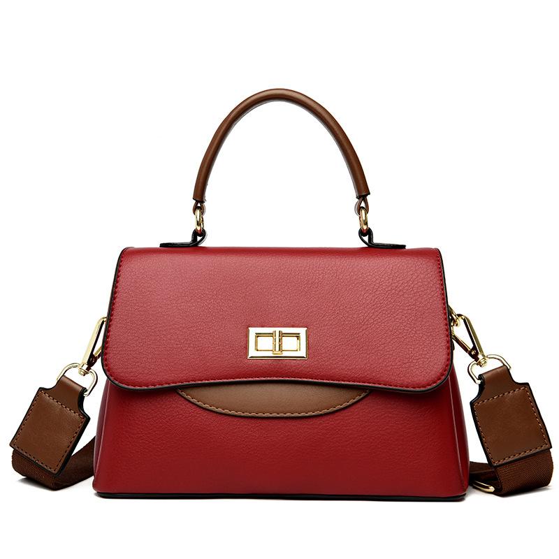 

Mother s Day gift practical large bag female messenger bag fashionable versatile lady middle-aged mother large capacity handbag червоний