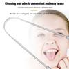 1Pcs Stainless Steel Tongue Scraper U-Shaped Metal Fresh Breath Cleaning Coated Tongue Toothbrush Oral Hygiene Care Tools