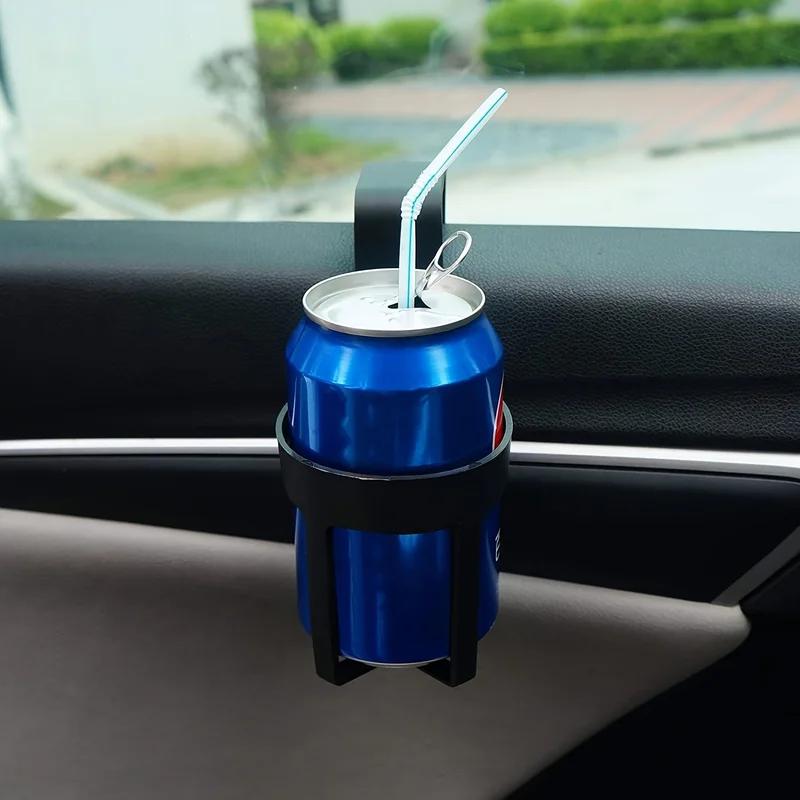 2pcs Portable Black Car Hook Cup Holder, Versatile Bottle Holder For Automotive Supplies