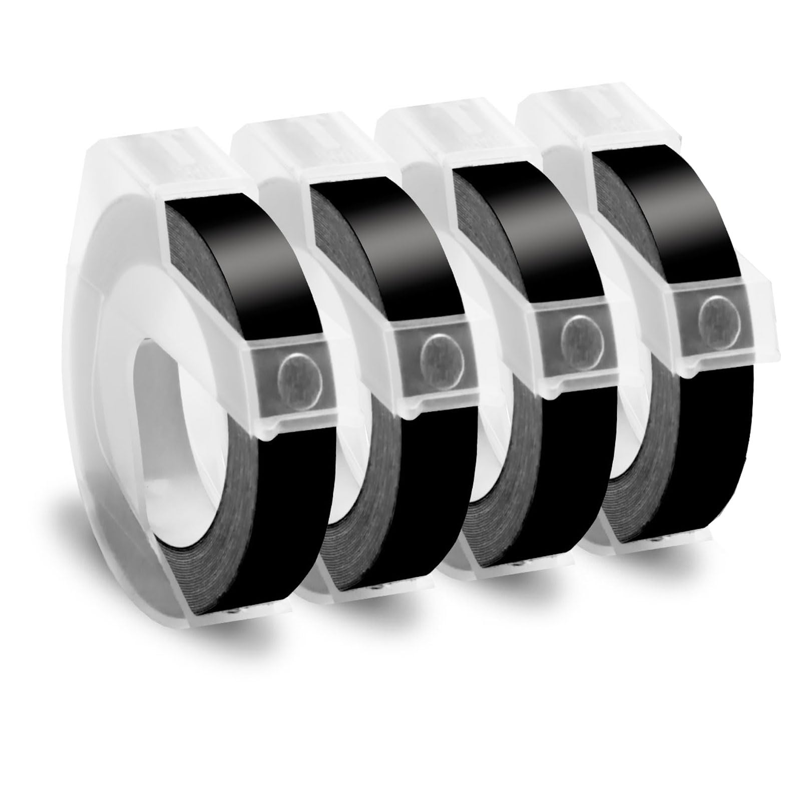 

Dymo 9mm 3m glossy Dymo 3D Glossy Tape compatible with Dymo tape writers such as Tape, wide, long, black, embossed, finish, DM0903B, 4-pack, DM20008,
