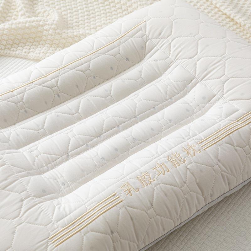 Household Latex Cassia Pillow Single Neck Pillow Low Pillow Student Dormitory Pillow Core One Piece