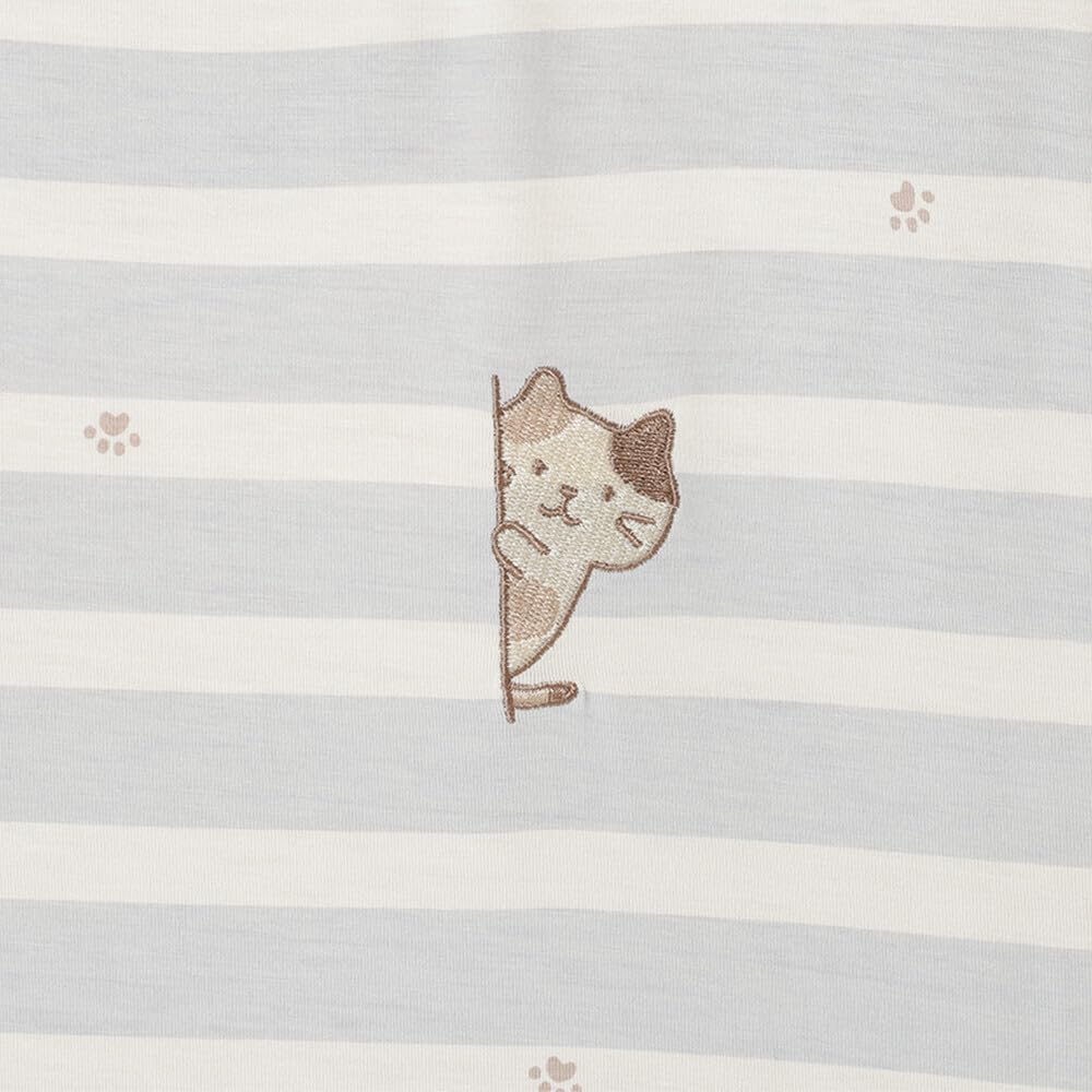 Fuku Fuku Nyanko Loungewear Soft and Relaxed Sizes Featuring a Cat Popping and Cute One-Piece Dress, Melting, Comfortable, Maxi, M-L, Out, Happin's,