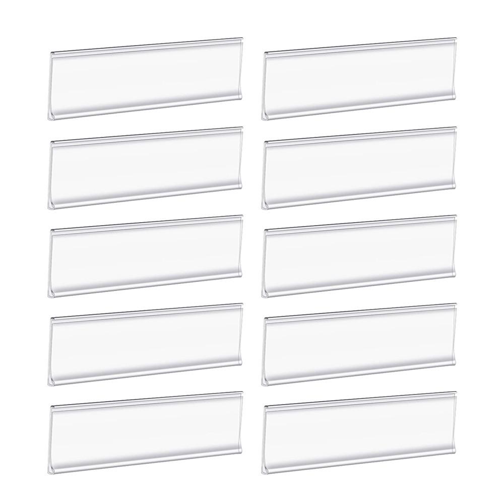 10pcs PVC Material Self-adhesive Shelf Label Transparent Classification Label  Retail Display