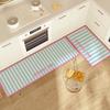 1/2pcs Cute Plaid Kitchen Mat Absorbent Non-Slip Oil-Resistant Long Strip Rug Easy To Clean Bathroom Rug Home Decor