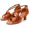 Latin Dance Shoes For Women Adults Soft Satin Breathable Sneakers Performance Shoes Cha Cha Fashion Social Dance Shoes Satin
