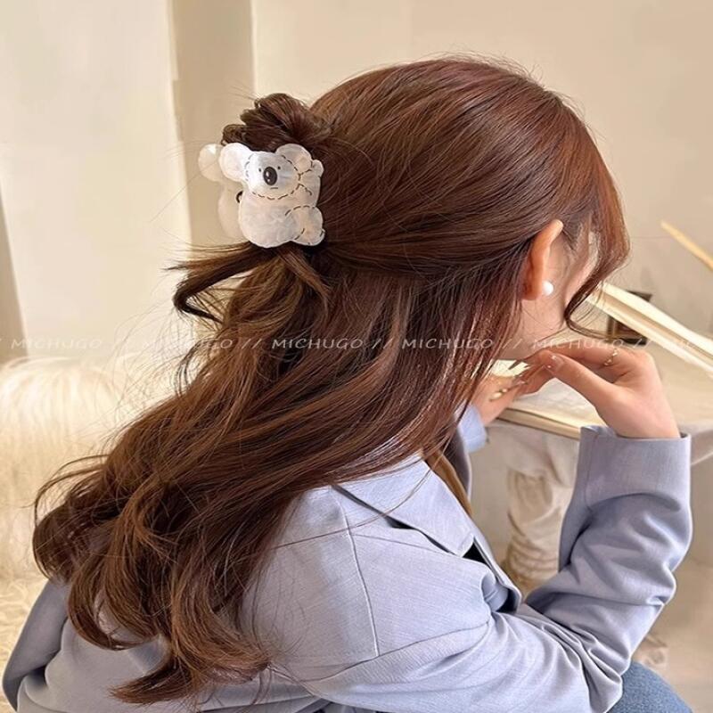 Cute koala half-up hair clip gray