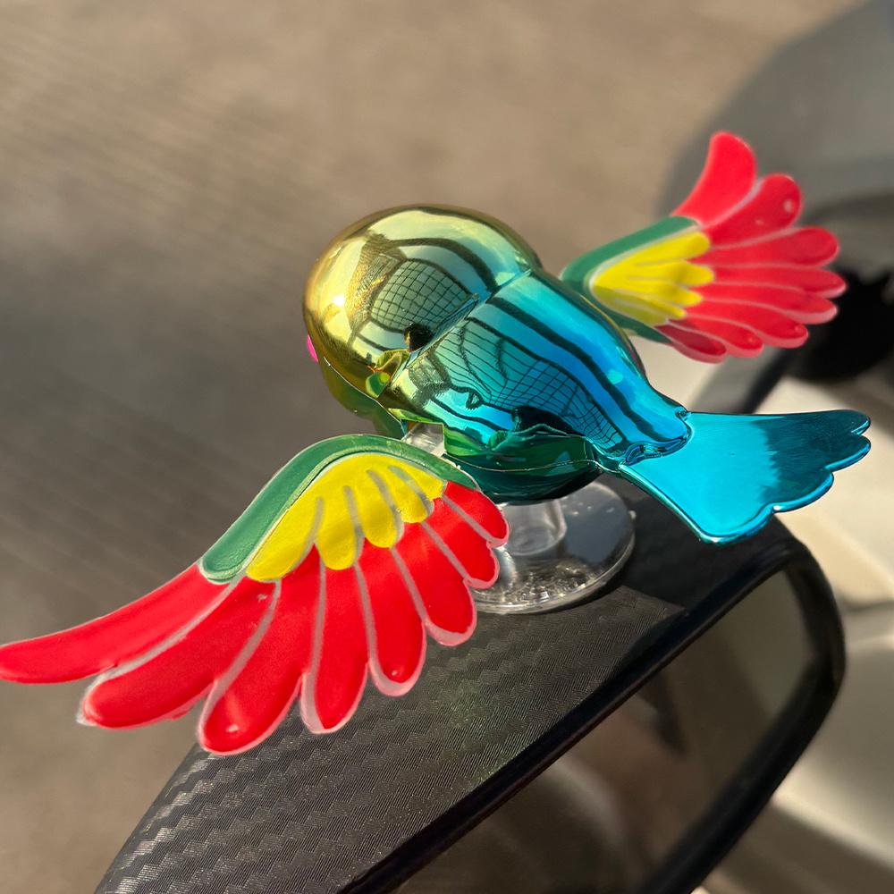 Fliegender Vogel Auto Ornament Motorrad Exklusives Modell Schwingende Flügel Bewegung Deko für Armaturenbrett Kreatives Autozubehör